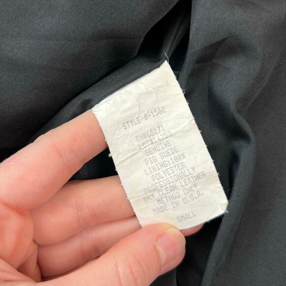 Contempo Casuals Vintage 80s Genuine Suede Western Fringe Crop Jacket (Sz S) - Picture 8 of 16